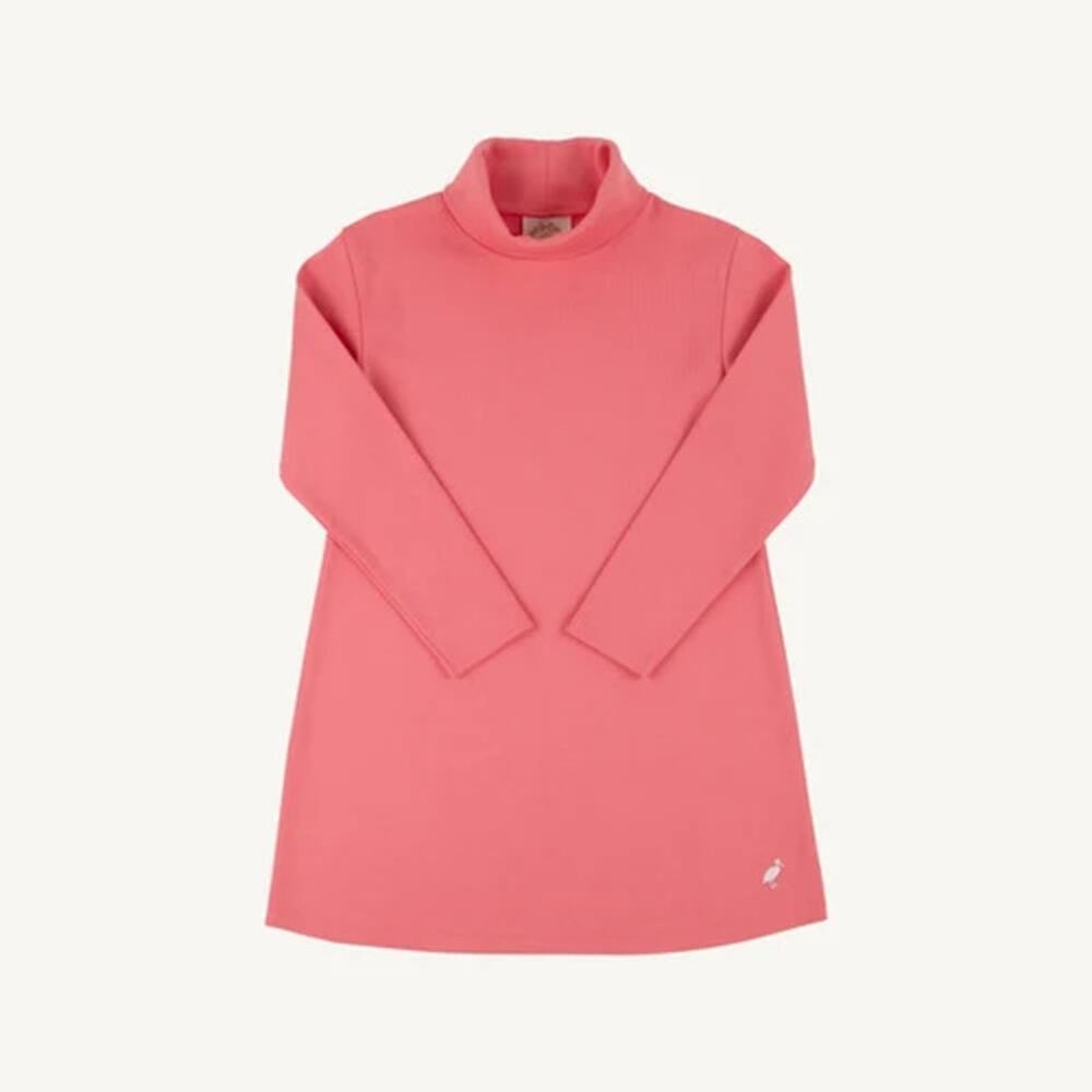 The Beaufort Bonnet Company Tatum's Turtleneck Dress Size 14 Coral Pink